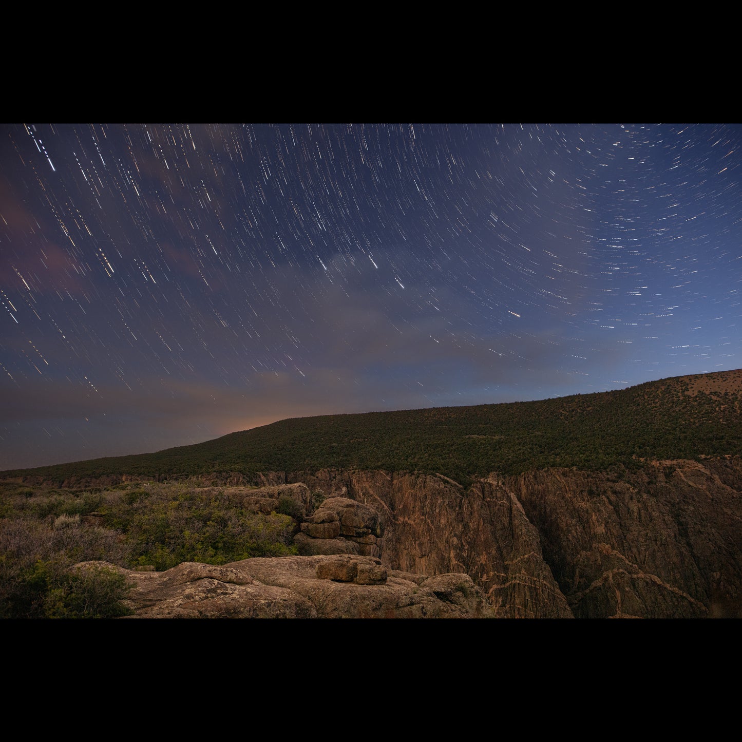 Star Trails over the Black Canyon of the Gunnison