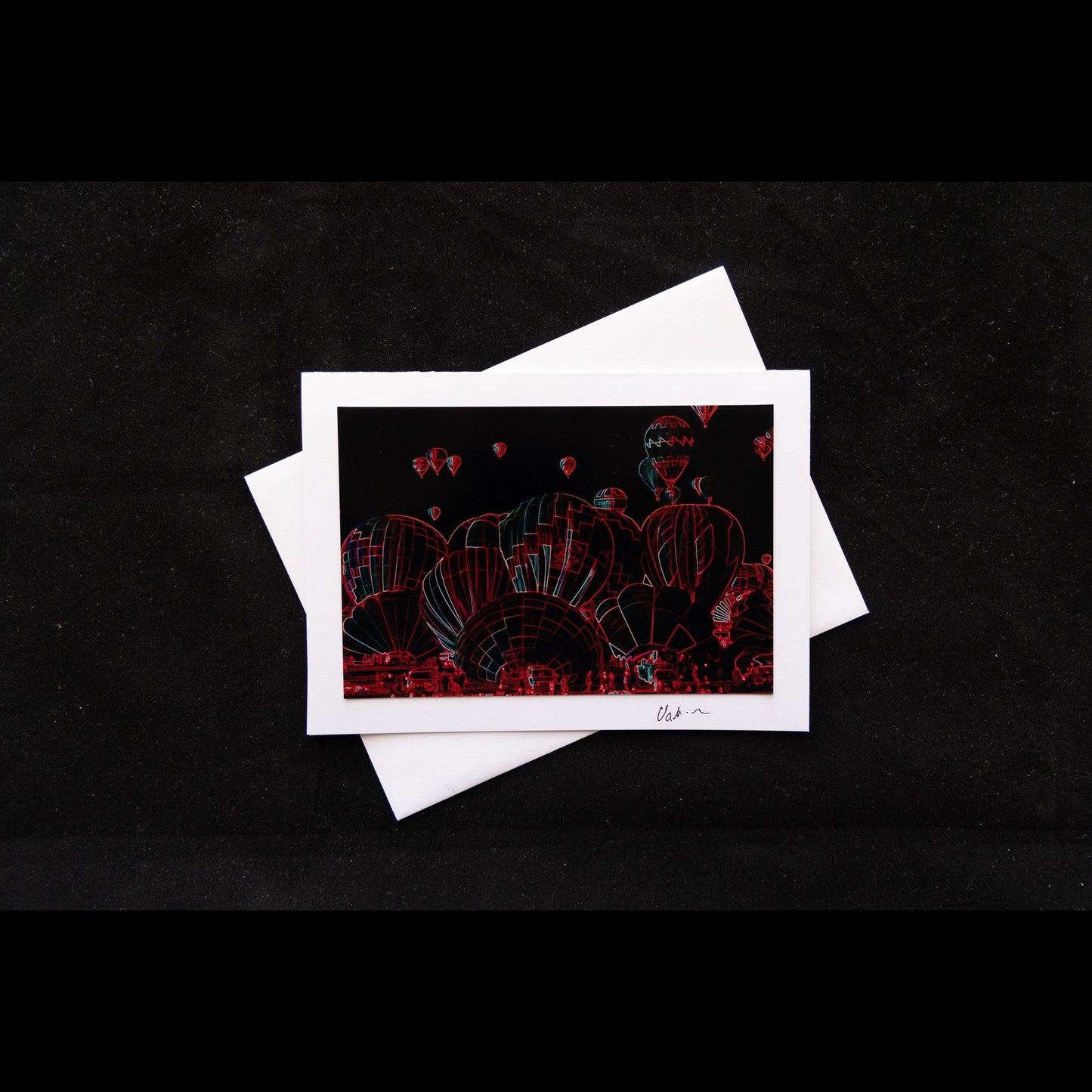 Photo Notecard balloon photo with a special effect