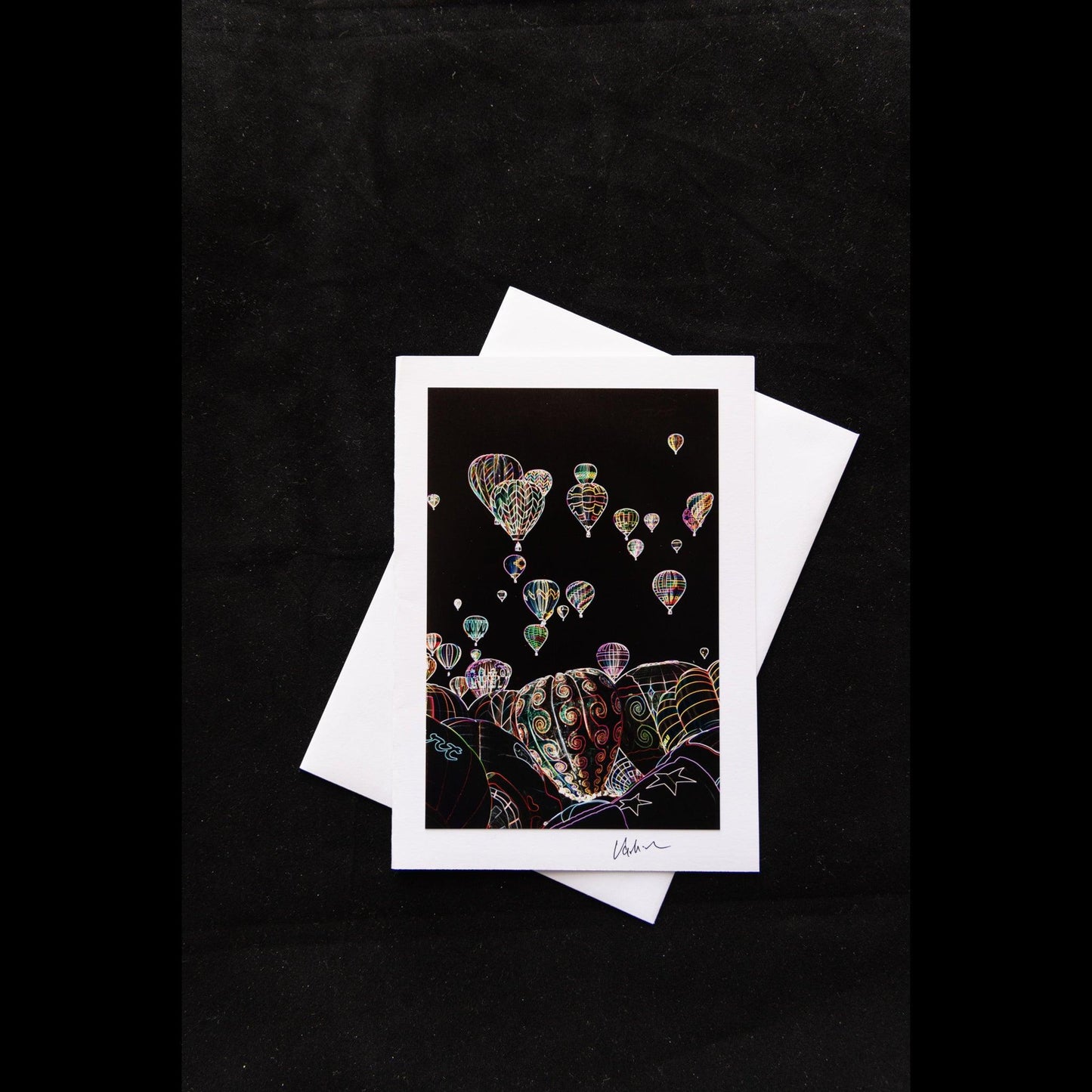 Special effect balloon photo card