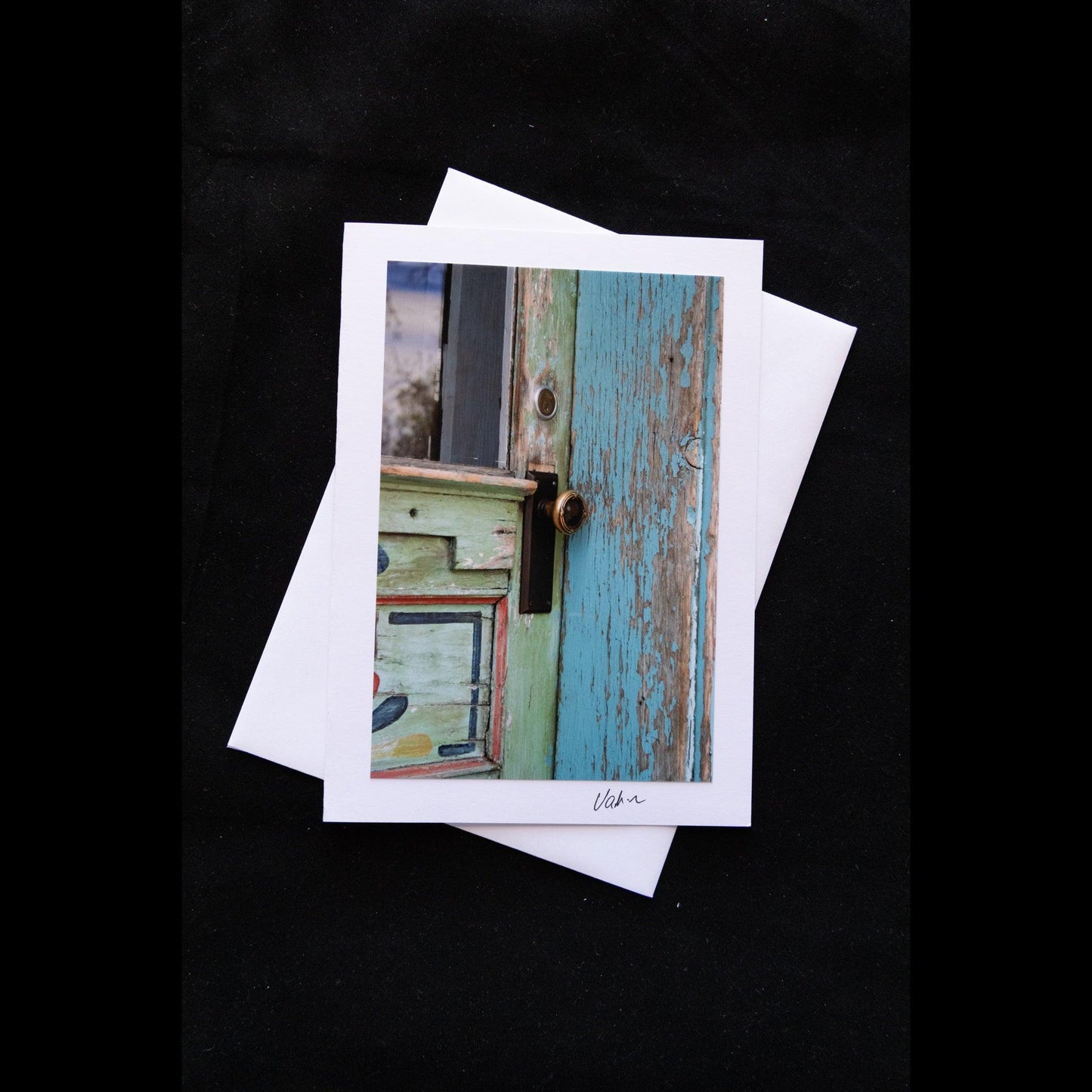 Photo Notecard Colorful Door Handle