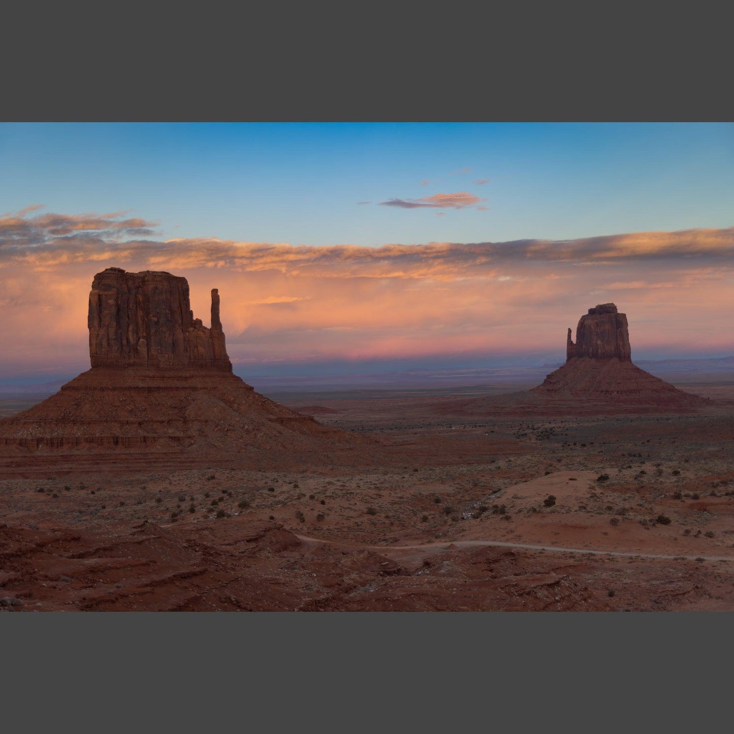 Monument Valley Mittens at Sunset