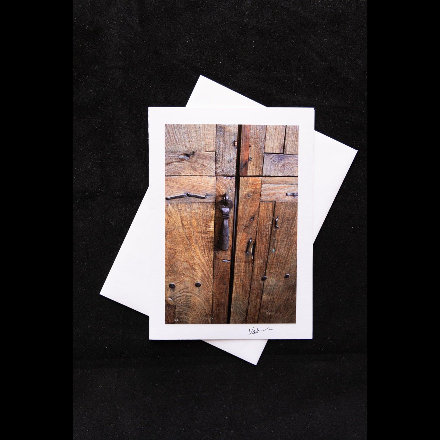 Old Door Pull Photo Notecard