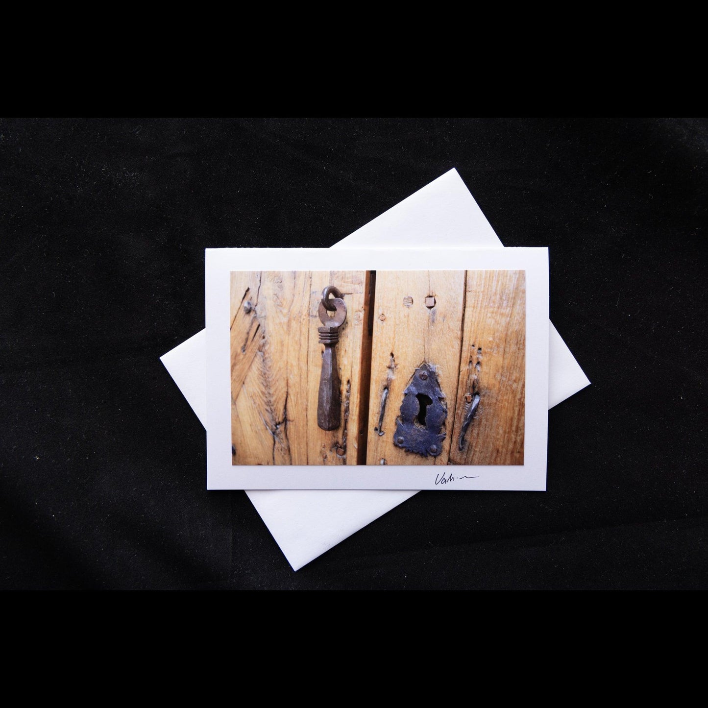 Old Key Hole and Hardware Photo Notecard