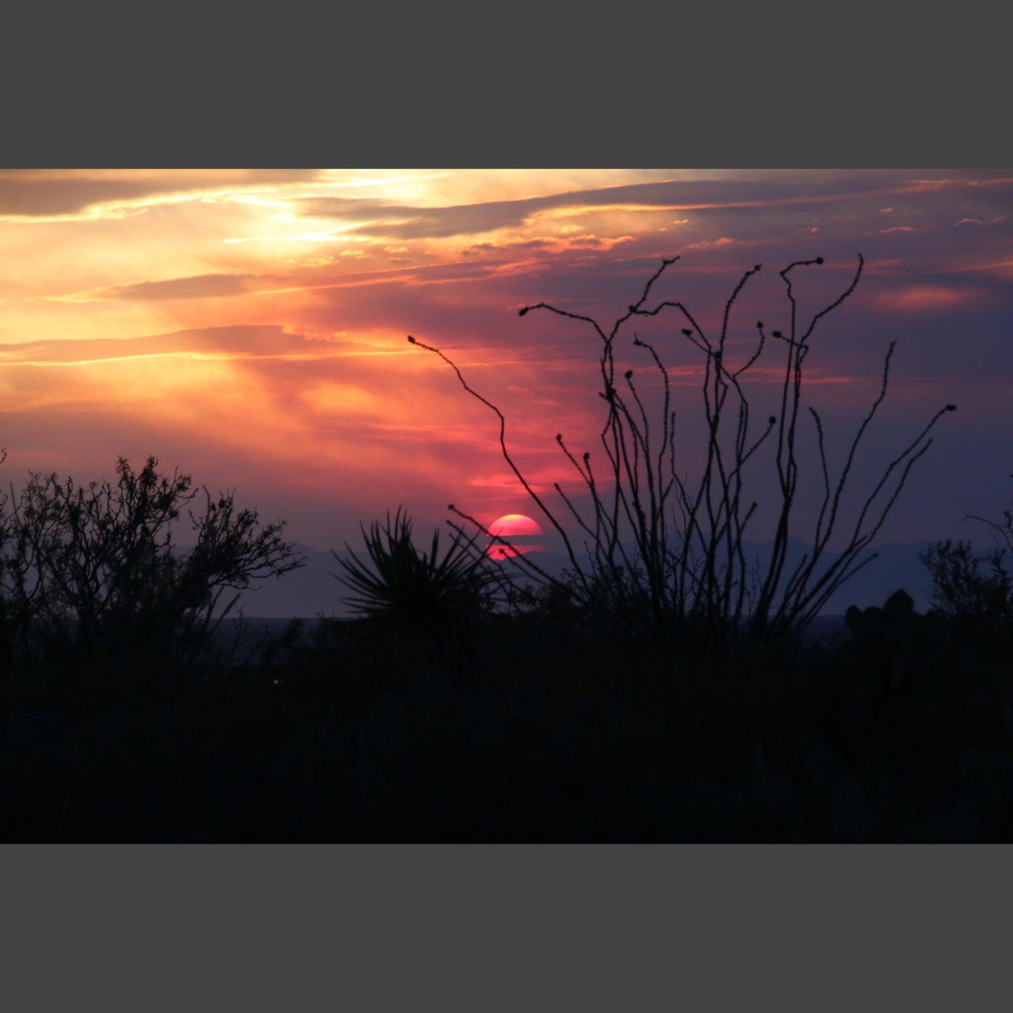 Sunset over the Tularosa Valley in New Mexico