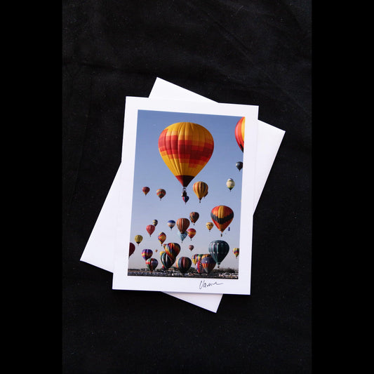 Albuquerque Balloon Fiesta Flying Competition Notecard - V. Isenhower Photography