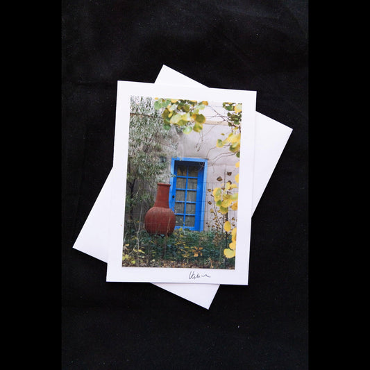Arroyo Seco Turquoise Door Notecard - V. Isenhower Photography