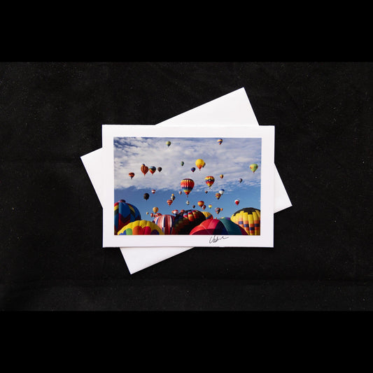 Balloons During Mass Ascension Notecard - V. Isenhower Photography