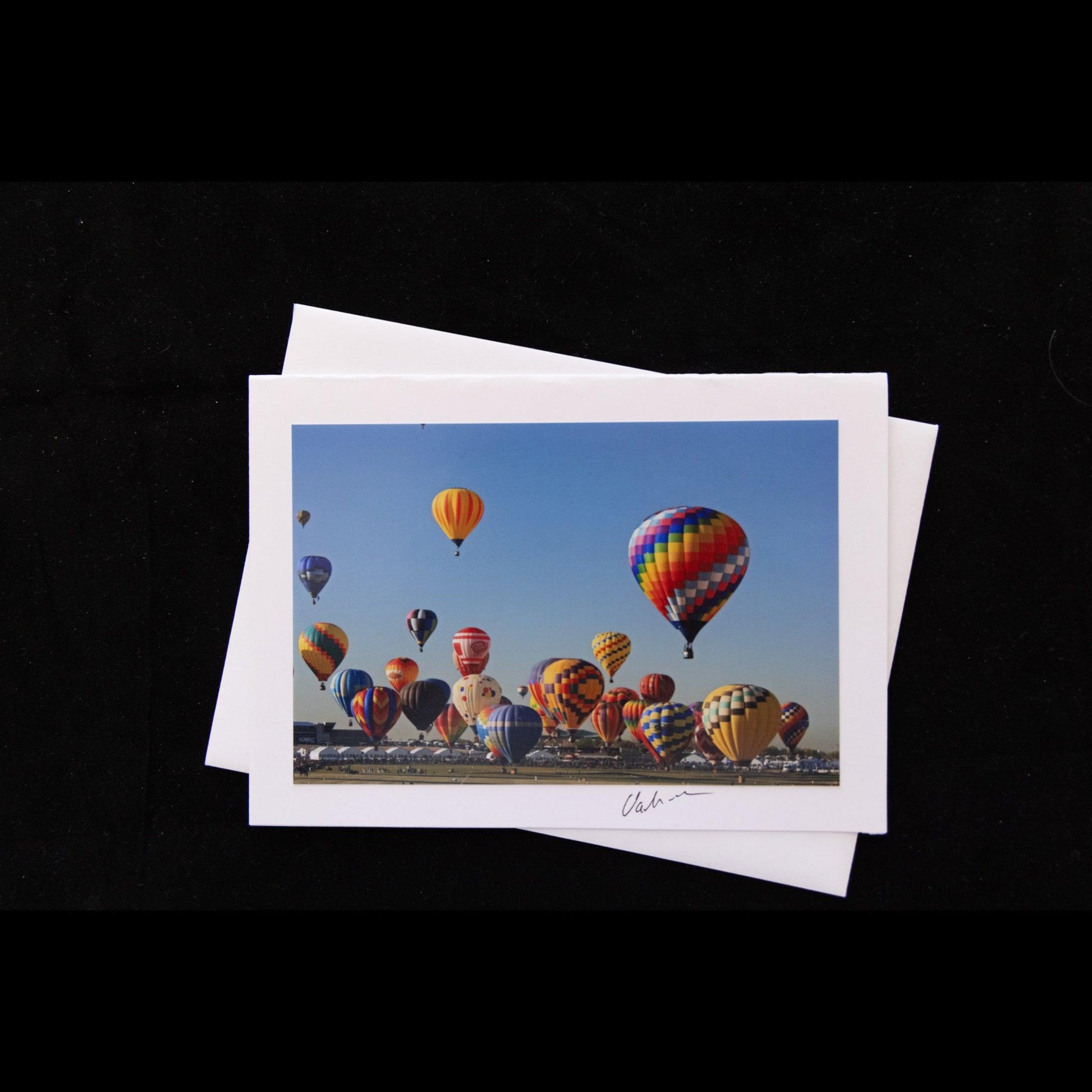 Photo notecard balloon flying competition Albuquerque Balloon Fiesta