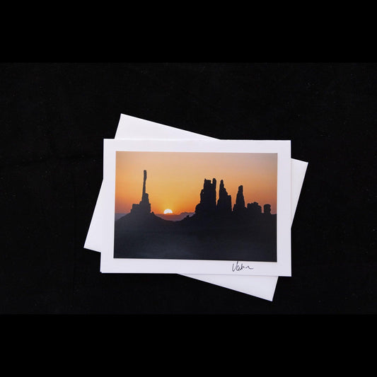 Photo notecard Sunrise at Monument Valley
