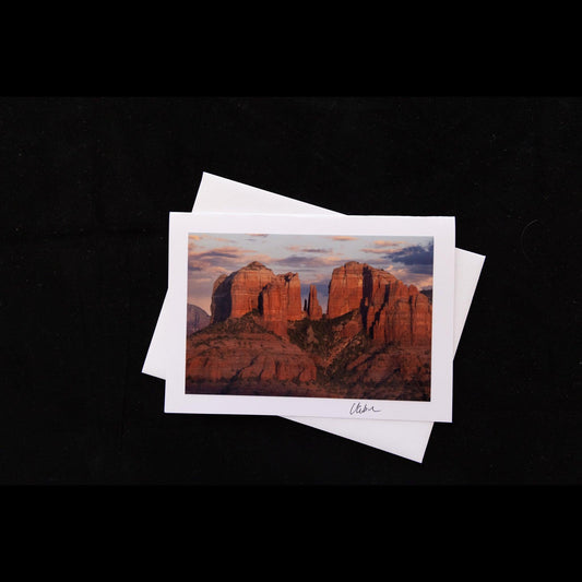 Photo Notecard with Sunset at Cathedral Rock