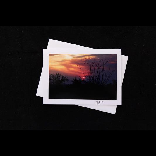 Photo notecard Sunset over Tularosa Valley