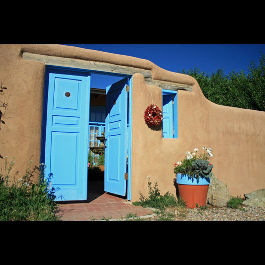Ranchos de Taos Turquoise Gate - V. Isenhower Photography